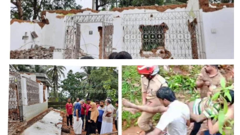 നാദാപുരത്ത് വീട് പൊളിക്കുന്നതിനിടെ സ്ലാബ് തകർന്നുവീണ് മൂന്നുപേർക്ക് പരിക്ക്