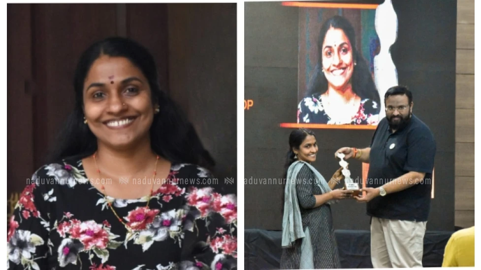 കൈതക്കൽ സ്വദേശി ടി. കെ. മഞ്ജുളയ്ക്ക് വുമൺ ഐക്കൺ അവാർഡ്