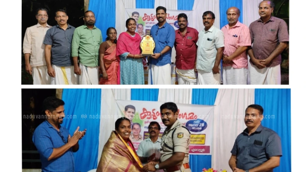 മുഖ്യമന്ത്രിയുടെ പോലീസ് മെഡൽ നേടിയ പോലീസ് ഓഫീസർ വി. എം. ഷൈനിയെ ആദരിച്ചു