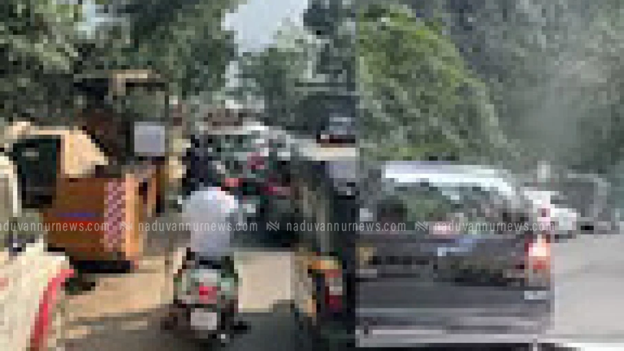 താമരശ്ശേരി ചുരത്തില്‍ ലോറി കുടുങ്ങി വീണ്ടും ഗതാഗതക്കുരുക്ക്