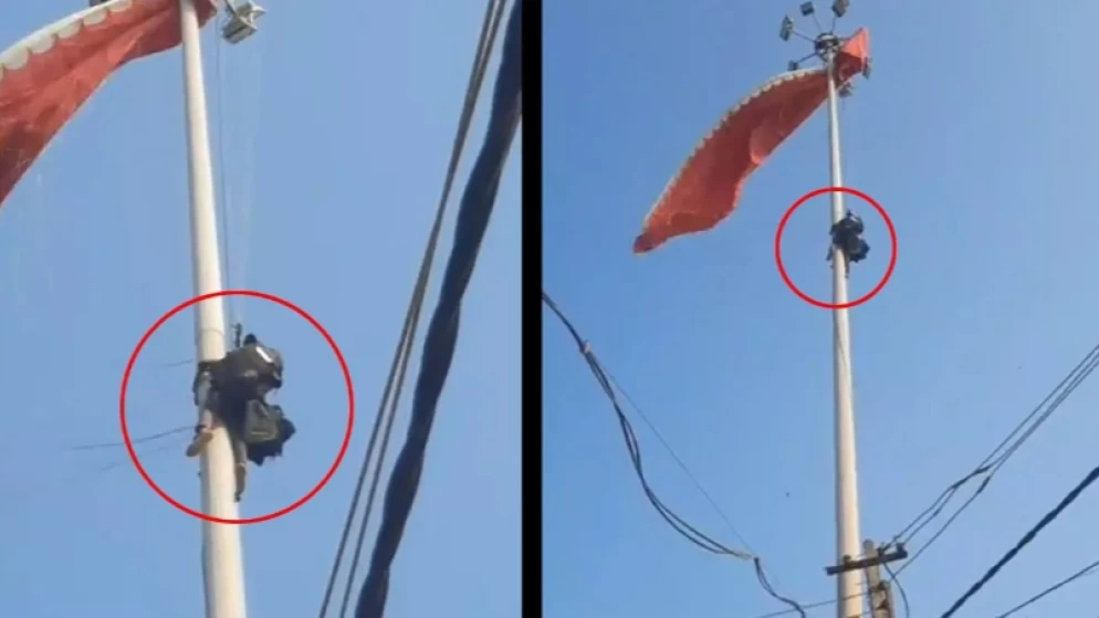 വര്‍ക്കലയില്‍ പാരാഗ്ലൈഡിംഗിനിടെ ഹൈമാസ്റ്റ് ലൈറ്റില്‍ കുടുങ്ങിയവരെ രക്ഷപ്പെടുത്തി