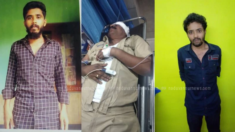 തൃശൂരിൽ പൊലീസുകാരനെ വെട്ടി കടന്നു കളഞ്ഞ് പ്രതിയും കൂട്ടാളികളും