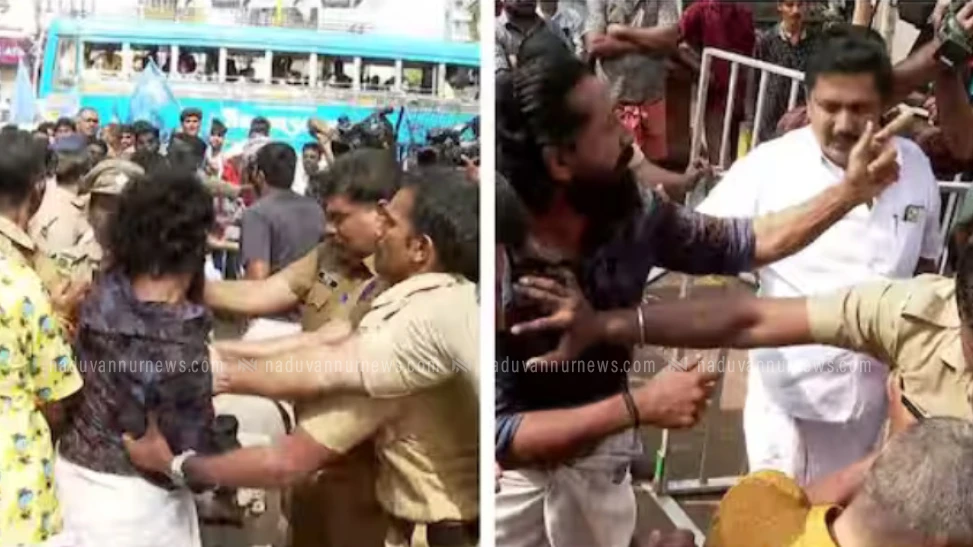 മോദിയെത്തിയ വേദിയില്‍ ചാണകവെള്ളം തളിക്കാൻ യൂത്ത് കോണ്‍ഗ്രസ് ശ്രമം