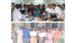 
                        ദേശീയപാത വെള്ളക്കെട്ടിൽ മുങ്ങുന്നതിൽ പ്രതിഷേധിച്ച് നന്തിയിലെ വഗാഡ് വക ഓഫീസ് ഉപരോധിച്ചു