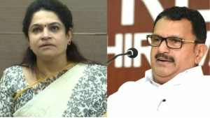 
                        കരുണാകരൻ കോൺഗ്രസ് വിടാൻ കാരണം കെ മുരളീധരൻ: പത്മജ വേണുഗോപാൽ