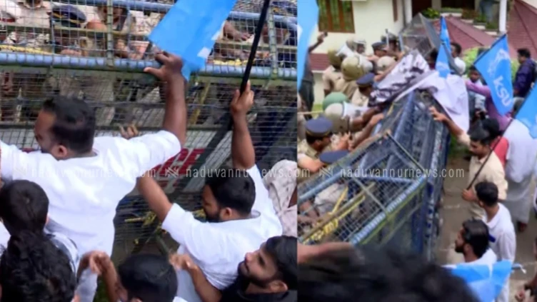 നഴ്സിങ് വിദ്യാർത്ഥി അമ്മുവിന്റെ മരണത്തിൽ പ്രതിഷേധിച്ച് കെ.എസ്.യു 