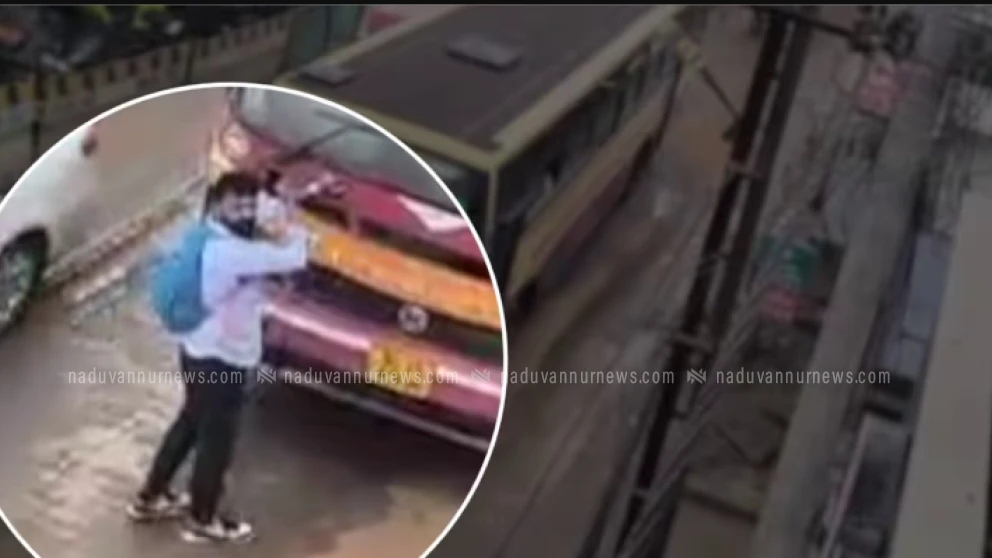 ദേഹത്ത് ചെളിവെള്ളം തെറിപ്പിച്ചതിന് പ്രതിഷേധിച്ച വിദ്യാർത്ഥിയെ അപായപ്പെടുത്താൻ  ശ്രമിച്ചതായി പരാതി