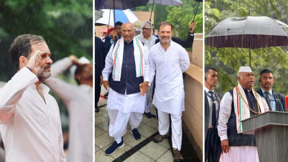 ചെങ്കോട്ടയിലെ സ്വാതന്ത്ര്യ ദിനാഘോഷങ്ങളിൽ പങ്കെടുക്കാതെ രാഹുലും ഖർഗെയും