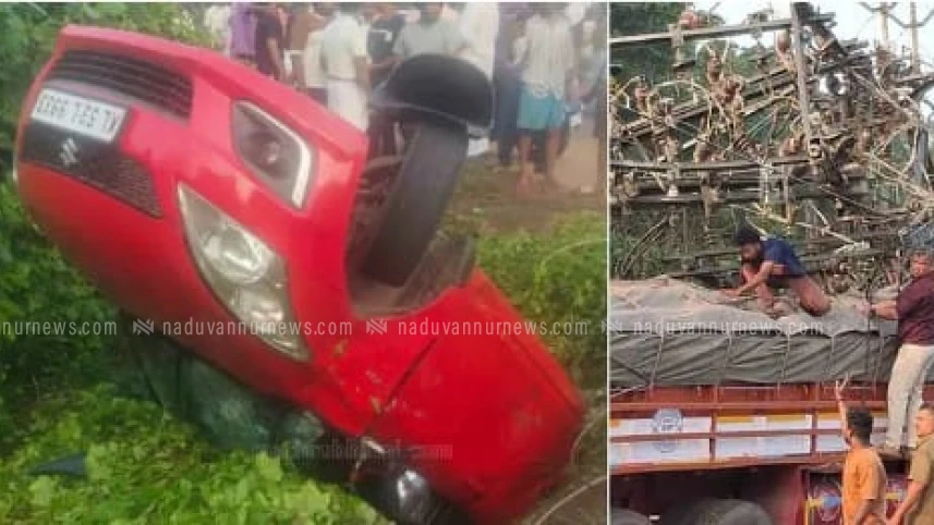  കോട്ടക്കൽ പുത്തൂരിൽ നിയന്ത്രണംവിട്ട ലോറി നിരവധി വാഹനങ്ങളിൽ ഇടിച്ച് അപകടം