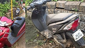 താമരശ്ശേരിയിൽ നിയന്ത്രണം വിട്ട കാർ സ്‌കൂട്ടറുകളിൽ ഇടിച്ച് 4 പേർക്ക് പരുക്കേറ്റു