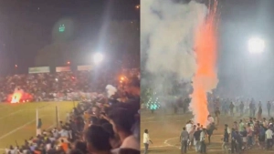 
                        അരീക്കോടിനടുത്ത്  ഫുട്ബോൾ മത്സരത്തിനിടെ കരിമരുന്ന് പ്രയോഗത്തിൽ അപകടം: 22പേർക്ക് പരിക്ക്