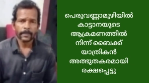 
                        പെരുവണ്ണമൂഴിയിൽ  കാട്ടാനയിറങ്ങി; ആക്രമണത്തിൽ നിന്ന് ബൈക്ക് യാത്രികൻ അത്ഭുതകരമായി രക്ഷപ്പെട്ടു