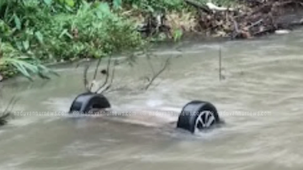  പാലത്തിൽ നിന്ന് കാർ പുഴയിലേക്ക് മറിഞ്ഞ് അപകടം