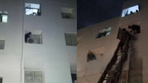 
                        കുറ്റ്യാടിയിൽ കെട്ടിടത്തിന് മുകളിൽ കുടുങ്ങിയ യുവാവിനെ  അഗ്നിരക്ഷാ സേന രക്ഷപ്പെടുത്തി