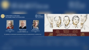 2025ലെ ഭൗതിക ശാസ്ത്ര നോബൽ പ്രഖ്യാപിച്ചു 2025ലെ ഭൗതിക ശാസ്ത്ര നോബൽ പ്രഖ്യാപിച്ചു