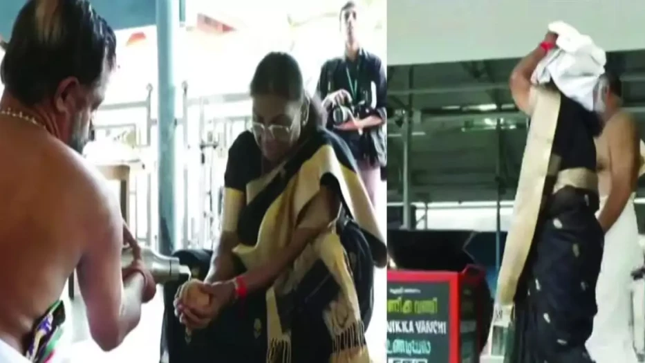 രാഷ്ട്രപതി ദ്രൗപതി മുര്‍മു സന്നിധാനത്തെത്തി ദര്‍ശനം നടത്തി