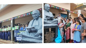 കോഴിക്കോട് ജില്ല പഞ്ചായത്തിന്റെ സ്നേഹ സമ്മാനമായ ഗാന്ധിശില്പം കോക്കല്ലൂർ വിദ്യാലയത്തിൽ അനാച്ഛാദനം ചെയ്തു കോഴിക്കോട് ജില്ല പഞ്ചായത്തിന്റെ സ്നേഹ സമ്മാനമായ ഗാന്ധിശില്പം കോക്കല്ലൂർ വിദ്യാലയത്തിൽ അനാച്ഛാദനം ചെയ്തു