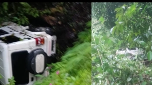 താമരശ്ശേരി ചുരത്തിൽ കാർ കൊക്കയിലേക്ക് വീണു.
