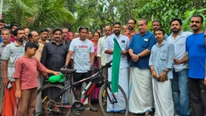 ലഹരിവിരുദ്ധ തുഫാൻ സന്ദേശവുമായി സൈക്കിൾ യാത്ര