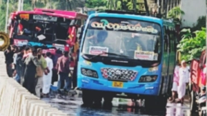 അയനിക്കാട് ബസ്സുകൾ തമ്മിലിടിച്ച് 20 പേർക്ക് പരിക്ക്