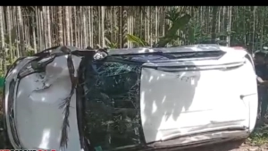 കൂത്താളിയിൽ കാർ നിയന്ത്രണം വിട്ട്  മറിഞ്ഞ് അപകടം