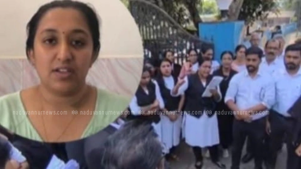  അഭിഭാഷകയെ നടുറോഡിൽ  മർദ്ദിച്ച പ്രതിയെ വിട്ടയച്ചതിൽ പ്രതിഷേധിച്ച്  അഭിഭാഷകർ കോടതി ബഹിഷ്‌കരിച്ചു