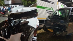 ഫറോക്കിൽ ഇന്ന് രാത്രി ബെൻസ് കാറും ദോസ്തും കൂട്ടിയിടിച്ച് അപകടം