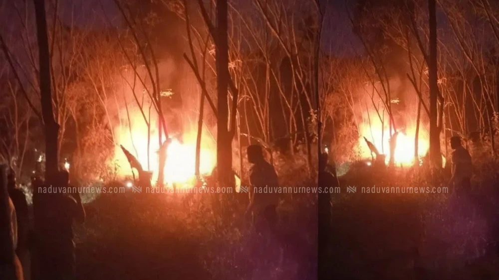  കീഴരിയൂരിൽ റബ്ബർ പുകപ്പുരയ്ക്ക് തീപിടിച്ചു