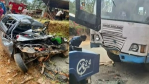 കെഎസ്ആർടിസി ബസും കാറും കൂട്ടിയിടിച്ച് മൂന്ന് പേർ മരിച്ചു