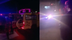 തിരുവങ്ങൂർ അണ്ടർപാസ്സിൽ ഇന്ന് പുലർച്ചെ ബസ്സും ലോറിയുമിടിച്ച് അപകടം