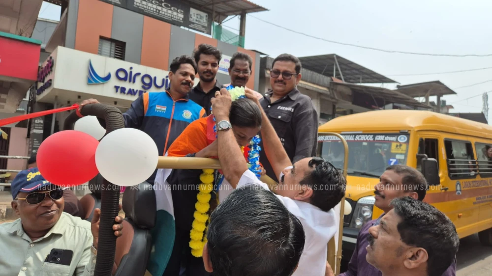  സൗത്ത് ഏഷ്യൻ ഗയതി ചാമ്പ്യൻഷിപ്പിൽ  സ്വർണ്ണ മെഡൽ നേടിയ അലൻ റബറോസ്   പേരാമ്പ്രയിൽ സ്വീകരണം