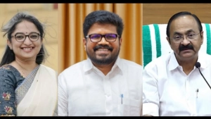 ദിവ്യ എസ് അയ്യരെ വിഴിഞ്ഞം തുറമുഖത്തു നിന്ന് മാറ്റിയത് അദാനിക്കുവേണ്ടി: കെ കെ രാഗേഷ്.