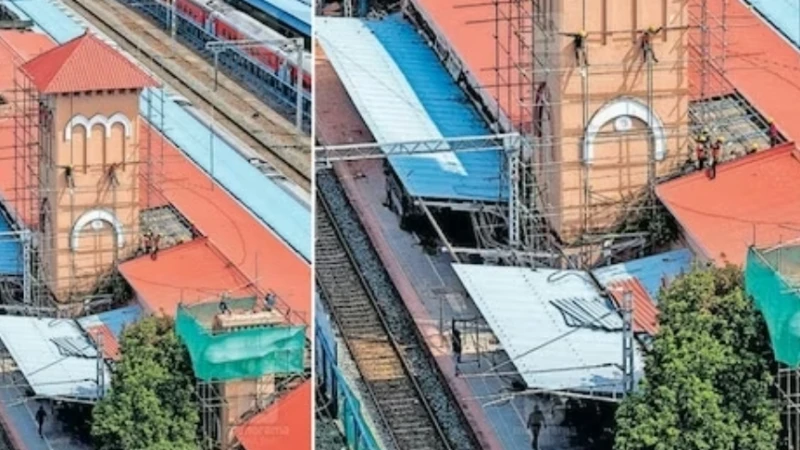 കോഴിക്കോട് റെയിൽവെ സ്റ്റേഷനിലെ അവശേഷിക്കുന്ന മൂന്ന്  ഗോപുരങ്ങൾ കൂടി പൊളിച്ചു നീക്കുന്നു.