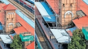 കോഴിക്കോട് റെയിൽവെ സ്റ്റേഷനിലെ അവശേഷിക്കുന്ന മൂന്ന്  ഗോപുരങ്ങൾ കൂടി പൊളിച്ചു നീക്കുന്നു.