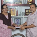 ഗീത ചികിത്സാ സഹായ നിധി ഫുട്ബോൾ  ടൂർണമെന്റ്, സംഭാവന ടിക്കറ്റ് വിതരണം ഉദ്ഘാടനം ചെയ്തു.