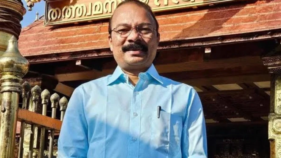  ശബരിമല സ്വർണ ക്കൊള്ള മുൻ പ്രസിഡന്റ് പി എസ് പ്രശാന്ത് അറസ്റ്റിൽ