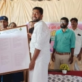 ലഹരി വിരുദ്ധ ബോധവത്കരണ സന്ദേശ ബോർഡ് വി.ടി സൂരജ് പ്രകാശനം ചെയ്തു.