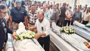 കുറുവങ്ങാട് അപകടത്തിൽ മരിച്ച സഹപാഠികൾക്ക് മൊടക്കല്ലൂർ മെഡിക്കൽ കോളേജിൽ കണ്ണീരോടെ അന്ത്യാഞ്ജലി