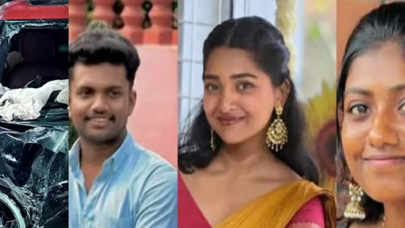  നെടുമ്പാശ്ശേരിയിൽ മിനി കൂപ്പർ കാർ സ്കൂട്ടലിടിച്ച് മൂന്ന് പേർ മരിച്ചു