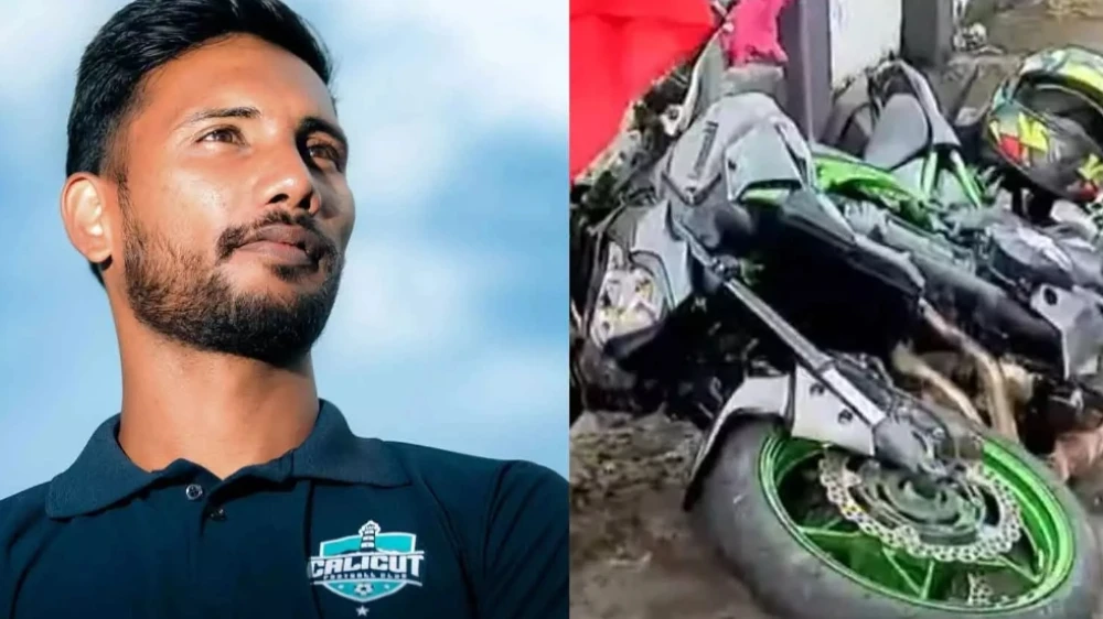  സൂപ്പർ ലീഗ് കേരളയിൽ കാലിക്കറ്റ് എഫ് സി താരം റിജോൺ ജോസ് ബൈക്കപകടത്തിൽ അന്തരിച്ചു