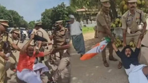കേന്ദ്രമന്ത്രി അമിത് ഷായ്ക്കെതിരെ കരിങ്കൊടി പ്രതിഷേധം